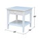 International Concepts Rectangle Spencer End Table, 24 W, 24 in L, 25 in H, Wood, White OT08-8E - alternate 6